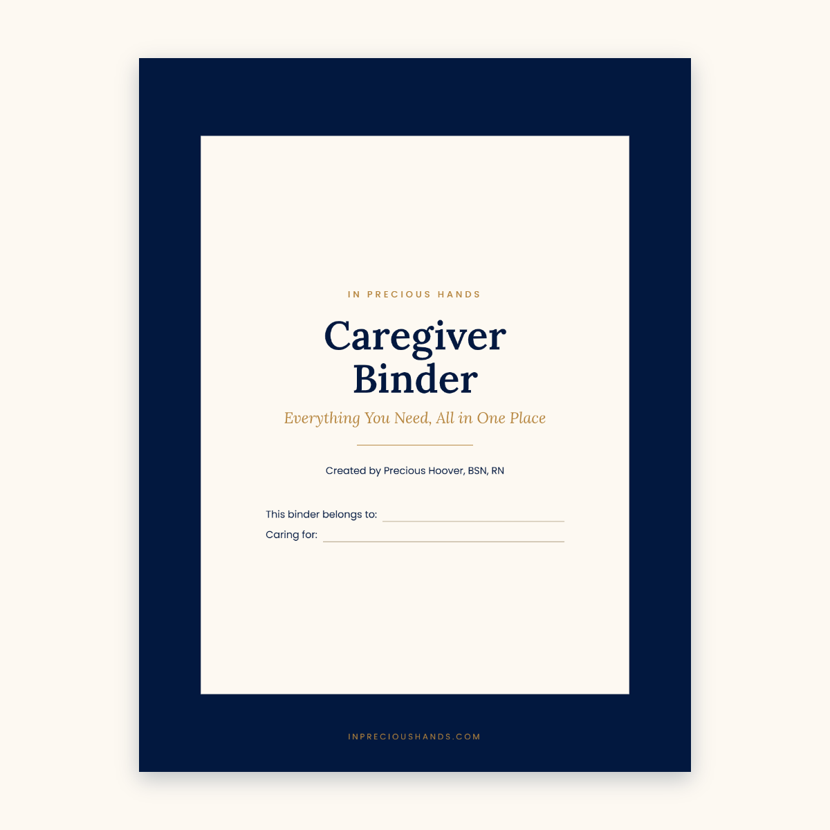 Caregiver Binder cover